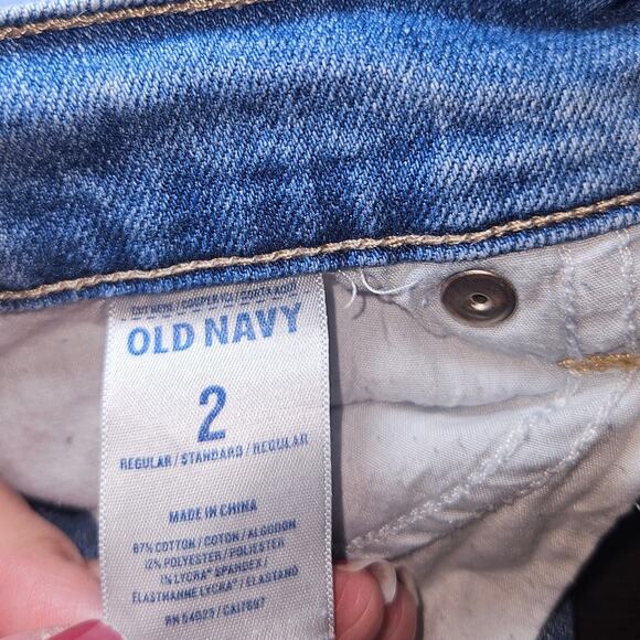 Old Navy The/LE Boyfriend Jeans Women’s Sz 2 Blue Mid Rise Relaxed Fit Casual - Picture 9 of 16